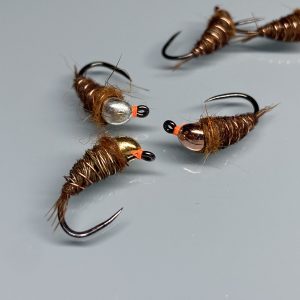 Nymphe corps javi pheasant-tail or, argent ou cuivre